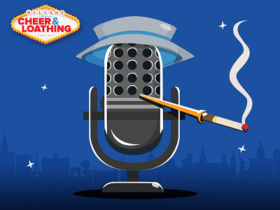 Hunter S Microphone fearandloathinginlasvegas huntersthompson illustration logo logodesign microphone podcast smoking vegas