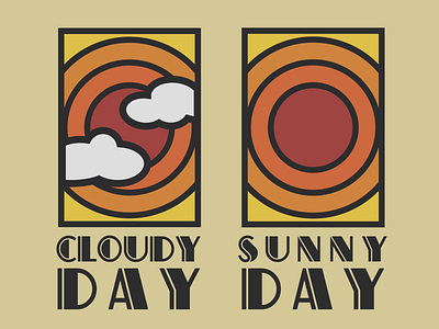 Sunny Day Cloudy Day aaron draplin clouds cologne contour grafikdesign illustration illustrator landscape logo luxembourg mikasalentiny salentiny sun sun illustration sunnyday typography