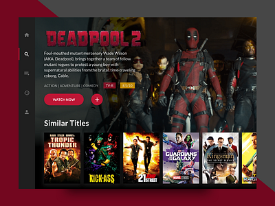 Daily UI 025 - TV App app dailyui deadpool design sketch tv ui ux