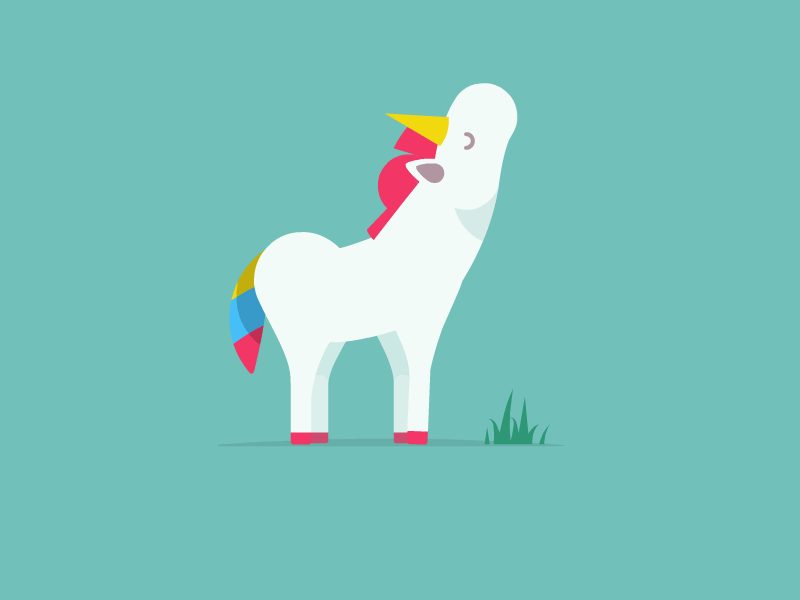 It's called fashion, honey 2d animated animation cute design flat framesequence gif horse illustration loop minimalist minimalistic motion unicorn