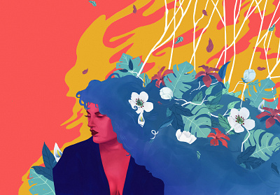 Concert Poster concert flower illustration leafs nature poster poster challenge show woman