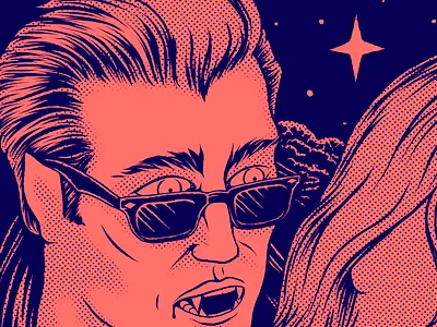 Child of the night comic book art design graphic design graphic art half tone illustration illustrator inked pulp art retro wip