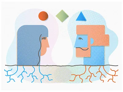 Me and You 2d adobe illustrator flat