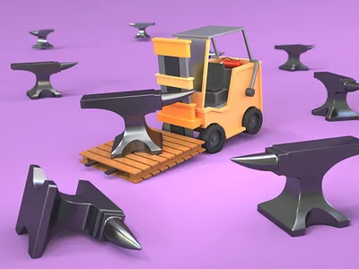 Little Heftruck 3d blender blender3d c4d clean cycles heftruck illustration