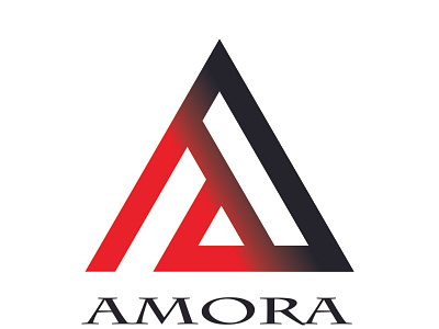 Amora branding business company letter a lettering logo triangle typography