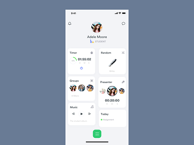 School Kit animation app clean design groups interaction ios johnyvino kit mobile music presenter random school school app student timer today ui ux