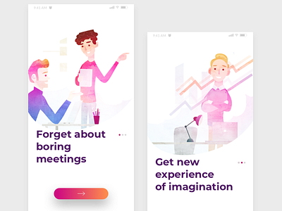 Meety app onboarding illustration interaction design ios iphonex mobile onboarding ui ukraine ux