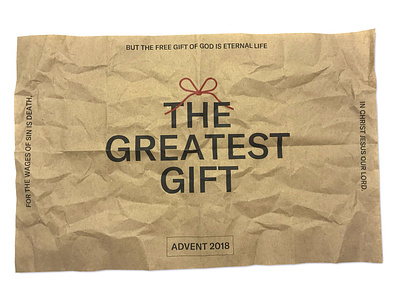 Advent 2018 - The Greatest Gift advent christmas jesus kraft paper series sermon type