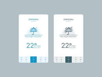 Weather App UI Design bangladesh clean app design clean ui cloudy dailyui design flat mobile ui ui ux weather app ui design weather forecast