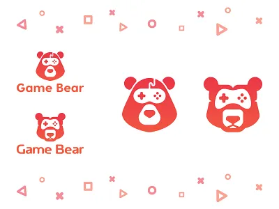 Game Bear Logo Concept app art badge bear branding concept concept art controller flat design gaming gradient graphic design head inspiration logo logomark minimalist modern playstation vector
