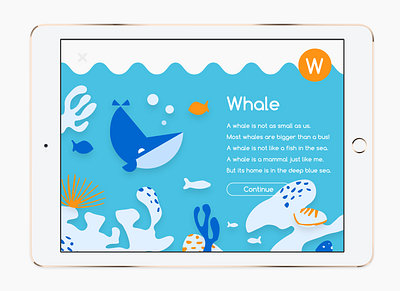 The Big Whale alphabet animal alphabet animal art animal illustration design flat icon illustration underwater vector