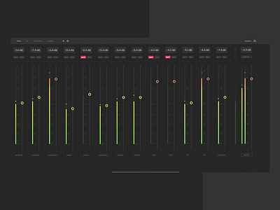 UI Concept - Mixer app clean concept design digital eq mix mixer sound ui ux