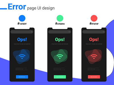 Error Page UI Design error error page error page design figmadesign uiux