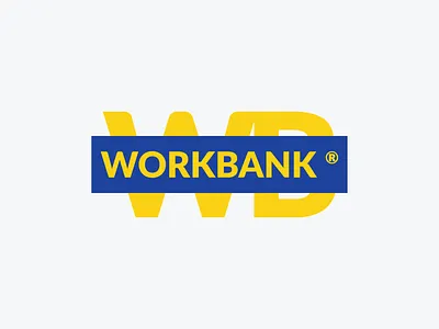 Workbank Logo art blue brandidentity branding card card game colorpalette icon illustration logo logodesign poker printing typogaphy ui vector yellow