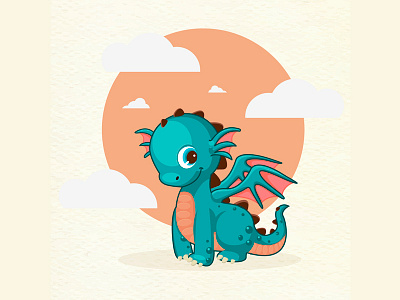 Baby Dragon dragon illustration illustrator vector