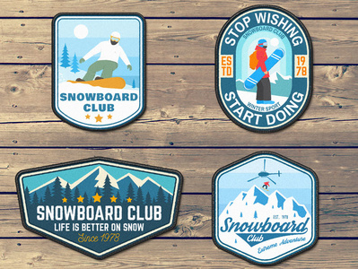 Snowboard Club🏂 patches adventure badge logo outdoor patch patchwork snowboarder snowboarding