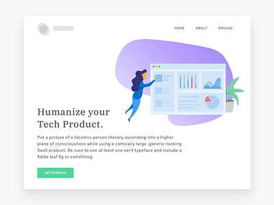 Humanize your Tech Product ascension dashboard illustration person