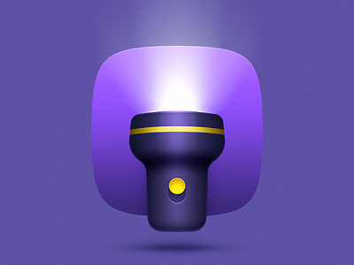 Flashlight icon concept android flashlight flat design flat 2.0 flat 3d icon light material skeumorphism skeuomorph skeuomorphic