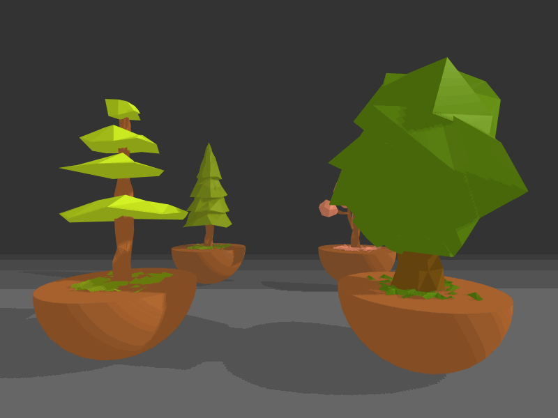 Tree Reel, Low-Poly Virtual Reality 3d aframe low poly virtual reality