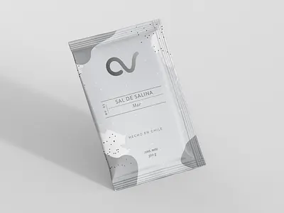 Salt sachet nº1 chile chilean clean design mockup packaging salt