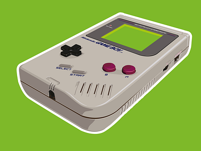 Game boy computer console gameboy illustration nintendo toy vector