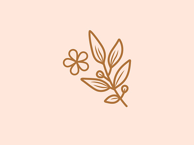 Floral Elements branding icon illustration logo
