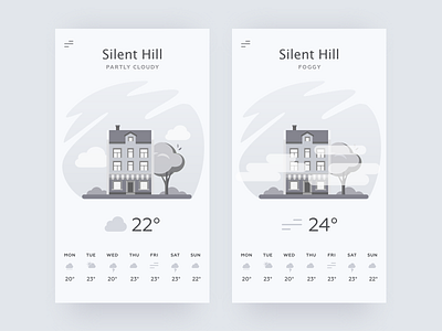 Weather App adobe xd app daily ui design desktop ui weather web