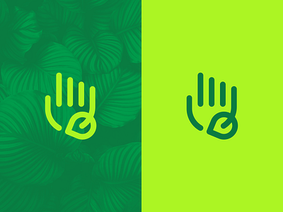 EcoHand branding clever logo colorful creative design eco ecology fingers green hand icon identity illustration leaf logo logo design logo designer logo icon smart logo vector