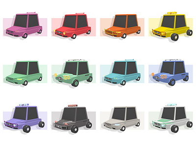 Low Poly Benz Set benz car low poly lowpoly vehicle