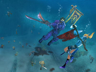 Underwater Battle alliance europe event horde illustration photoshop players pvp vashjir wallpaper warcraft world of warcraft wow