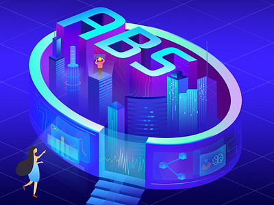 ABS illustration 2 2.5d bigdata financial illustration