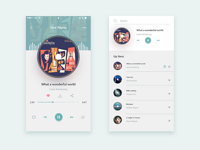 Music app playing and list app list music ui