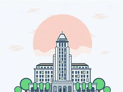 Illustration Sunrise illustration practice linyi