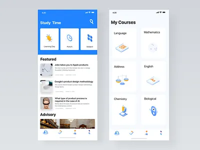 Education App ui ux 应用