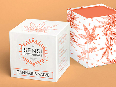 Sensi Botanicals branding illustration logo package design