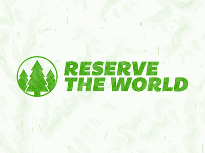 Reserve The World brand branding icon lettering logo logotype simplistic