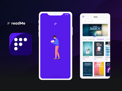 Readme app branding design icon illustration ui ui ux design ux