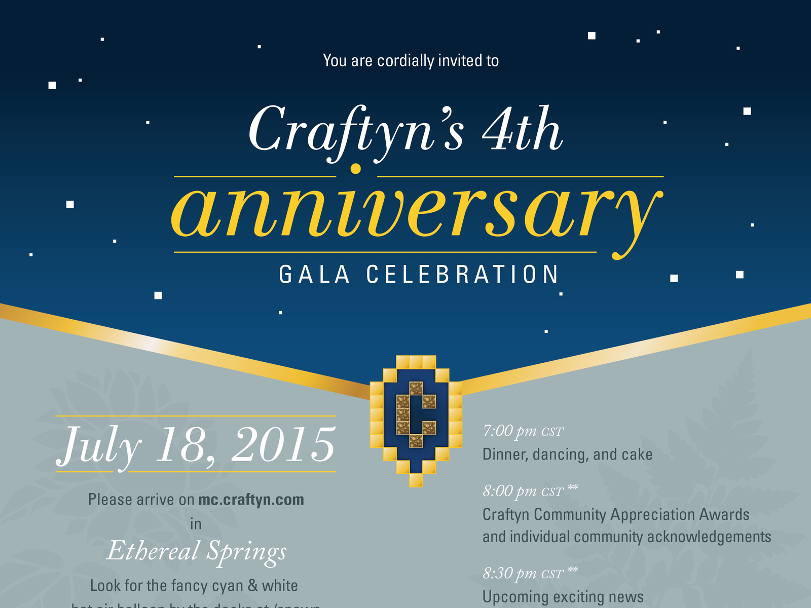 Minecraft Server Gala invitation by Stormistrations on Dribbble