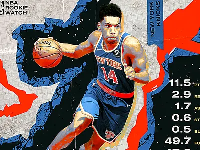 NBA Rookie: Allonzo Trier allonzo trier art basketball behance creative design design digital art graphic design hoops knicks nba nba poster new york city new york knicks photo manipulation photoshop rookie sports sports design sports poster