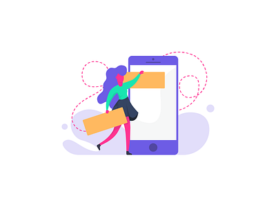 UI Designer 📱 abstract app character character design characters colorful colourful design designer flat design girl illustration illustrator iphone ui user interface website illustration