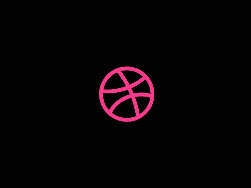 Hi Dribbble! animation design dribbble ball flat gif icon logo