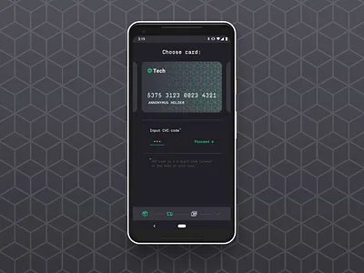 Card Checkout android checkout dailyui dark theme payment secure stealth ui ux uxui