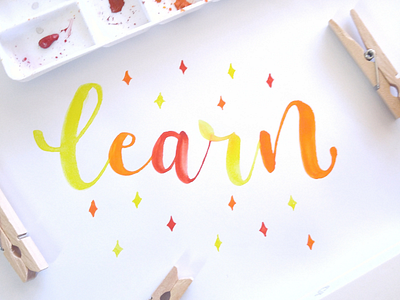 Learn calligraphy handlettering handmade lettering watercolorlettering