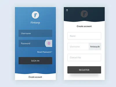 Signup/Login create account log in sign in signup ui