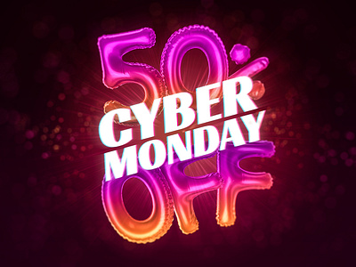 Cyber Monday 2018 Artwork for Designmodo's Deal 3d cyber monday web design