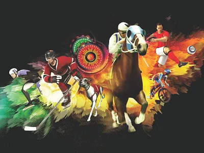 Virtual Sports Poster design illustration