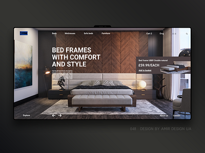 Bed room Template Design bed brand ecommerce hotel interior interior design landing landing page luxury minimal room store tempalte ui ui ux ux ux design web webdesign