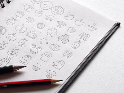 Concept sketches app icon sketch brain brand identity concept food app friendly shapes hand drawn logo design concept pencil sketch sketches