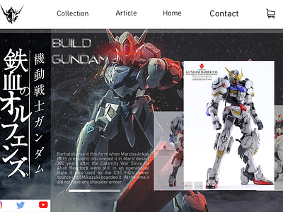 Gundam Project Site 1000 affinitydesigner branding design ui ux website