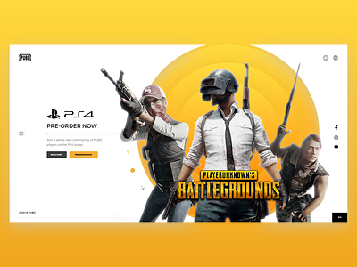 PUBG - Web Interface adobexd behance branding colors design dribbble game game app illustration interface minimal pubg typography ui ux vector web